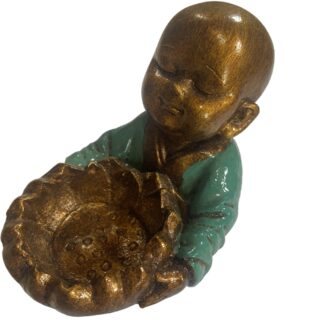 Resin baby Buddha tea light holder