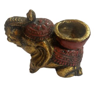 Resin elephant tea light holder