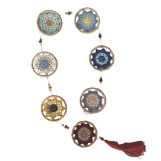 Miniature macrame windchimes mobile