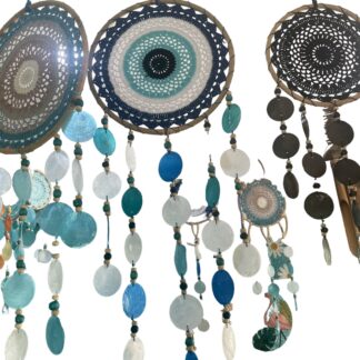 Macrame dreamcatcher with capiz shells
