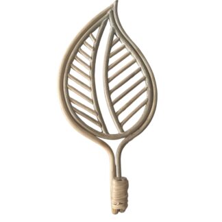 Ratan coat hanger - leaf