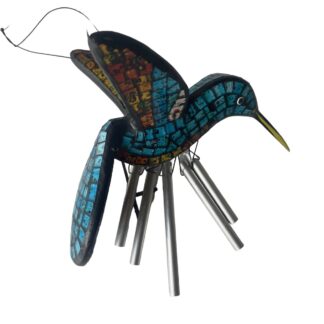mosaic humming bird windchime