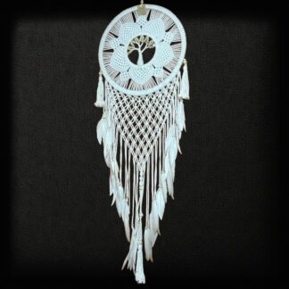 Macrame tree of life dreamcatcher with feathers