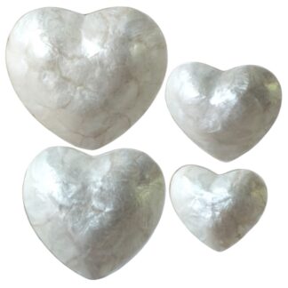 Set of 4 heart shape shell bowls